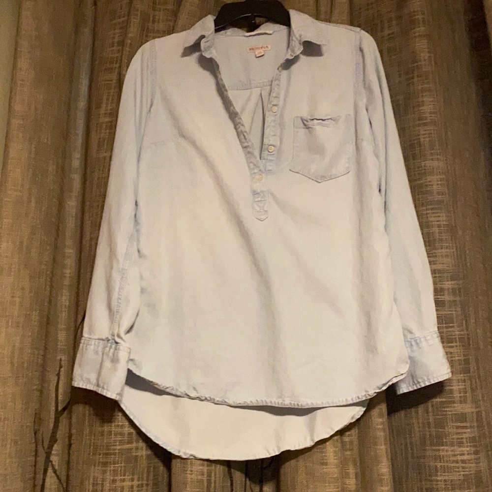 Jean Halfway button down